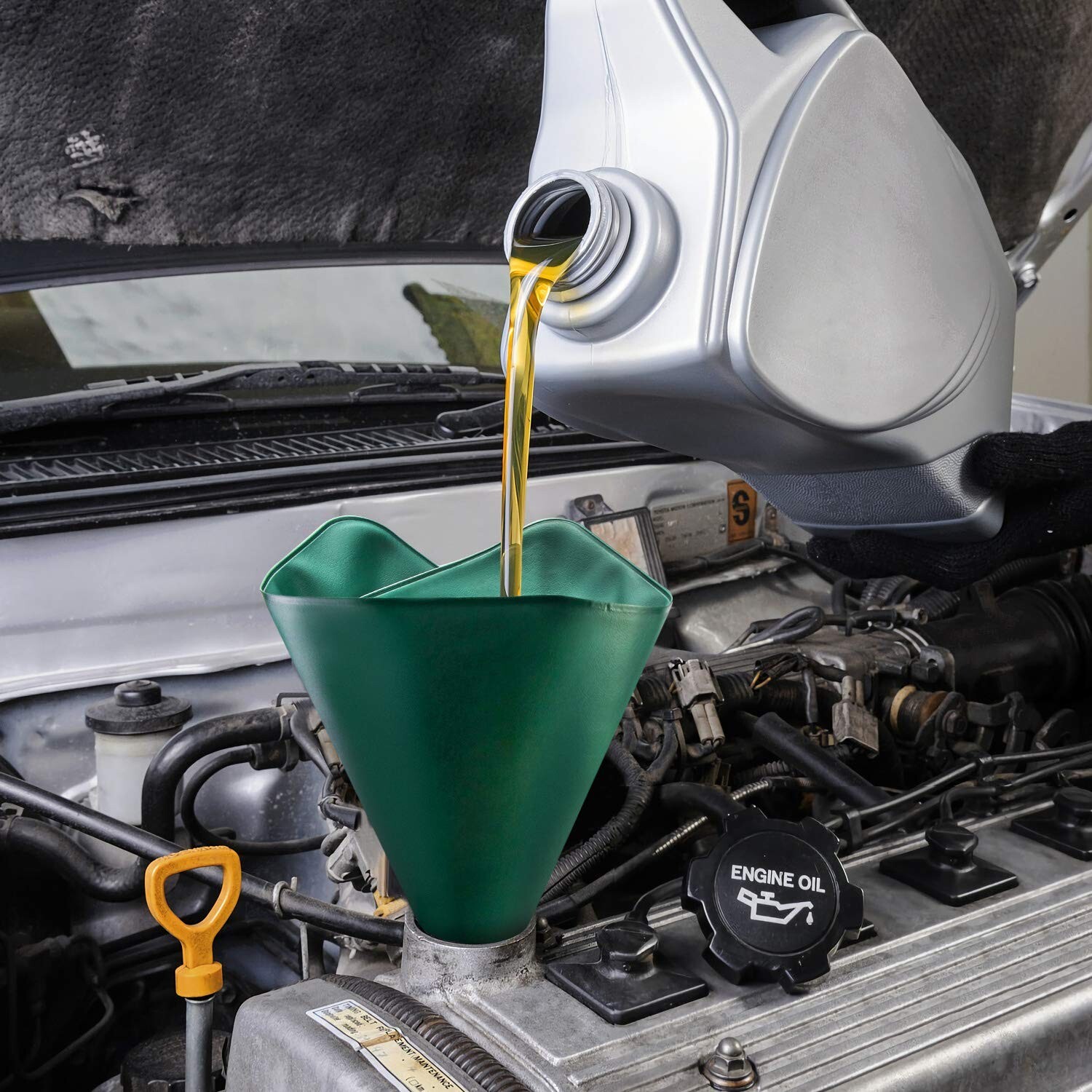 2 Pcs Flexible Draining Oil Funnel Tool Form A Funnel for Oil Change Reusable US