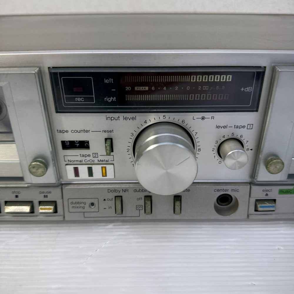 Technics M202 Double Cassette Deck Playback FF REW Tested