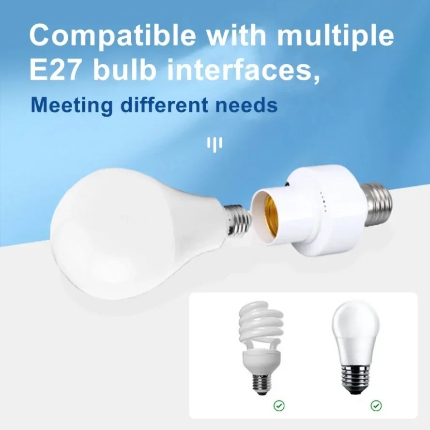 Wireless Remote Control Light Lamp E27 Screw Bulb Base Holder Cap Socket Switch