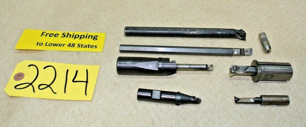 6 pcs. Small Carbide Inserted Boring Bars 1-Long Solid Carbide Machine Shop Tool