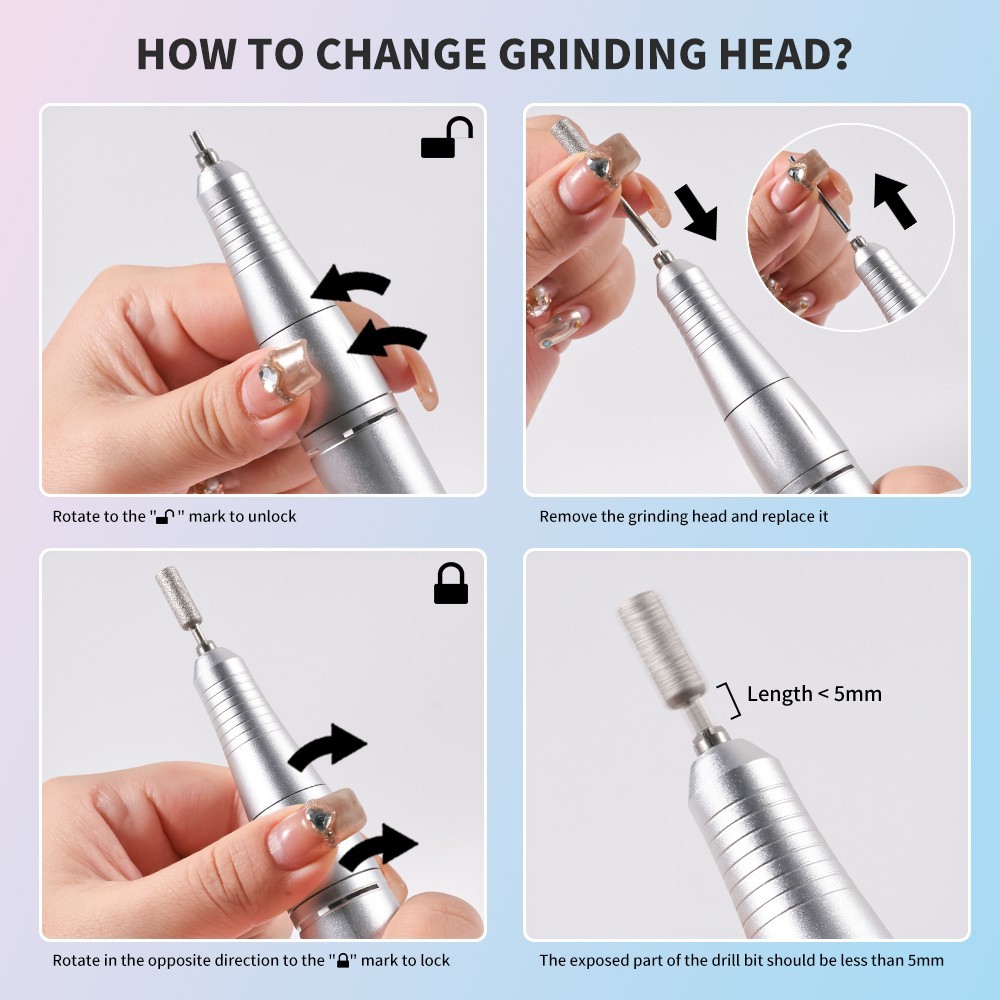 ANRLO V4 45000RPM Electric Nail Drill File Professional, Nail File Machine Kit