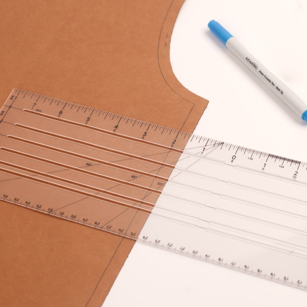 Clear Plastic Zero Centering Ruler, Sewing & Quilting Ruler