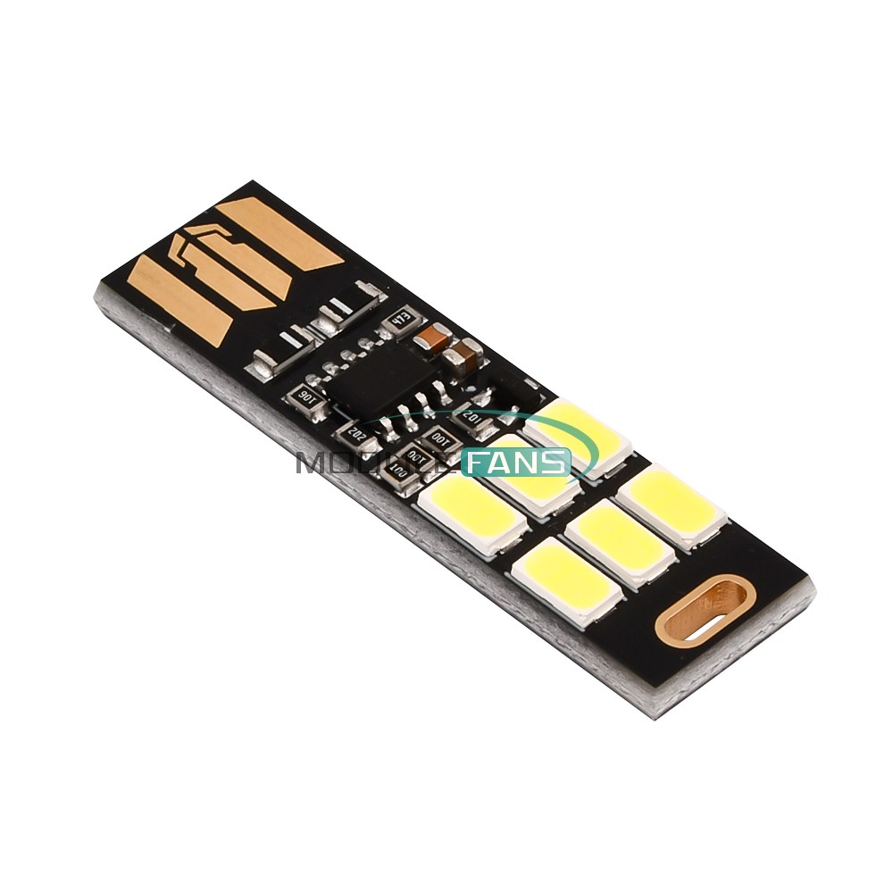 5PCS Mini Portable USB 6LED Light Touch Sensor Dimmable Night Light Module