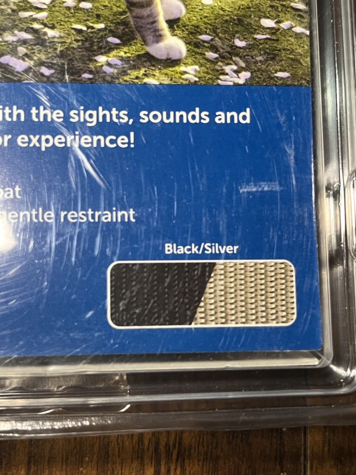 PetSafe Come With Me Kitty Cat Harness & Bungee Leash SZ Medium Black/Silver NEW