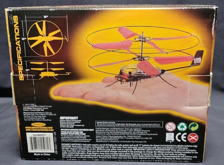 2007 FireFly RC Indoor Micro Helicopter BladeRunner Series