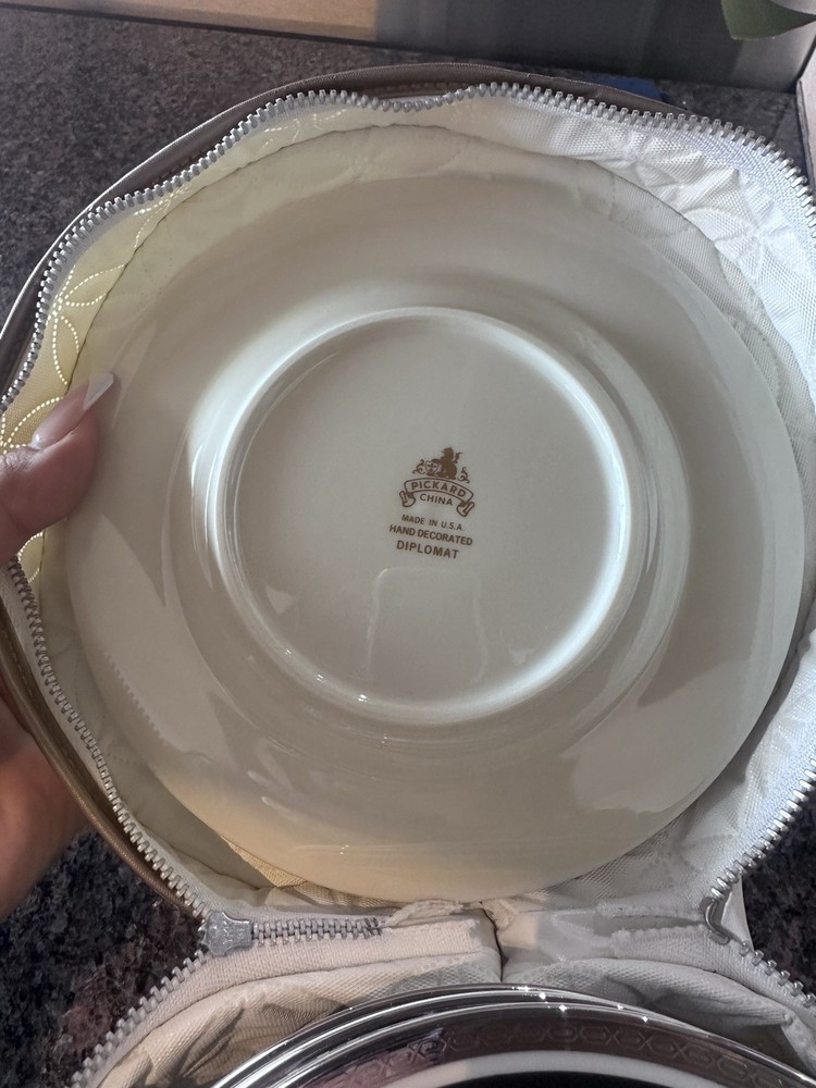 Pickard China- Pattern DIPLOMAT 12 Complete Place Setting