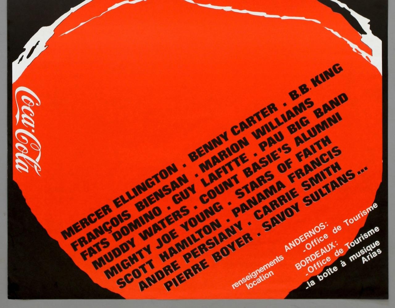 MUDDY WATERS + B.B. KING – rare vintage original Bordeaux 1980 concert poster