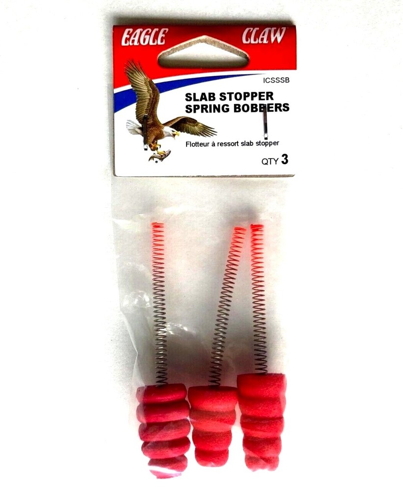 4 PACKS Eagle Claw Slab Stopper Spring Bobbers 3-Count Package #ICSSSB
