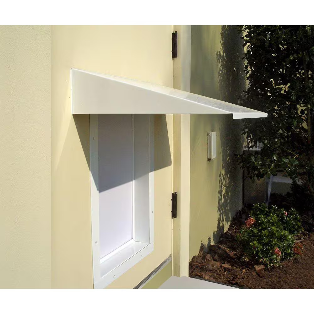 White Universal Pet Door Awning