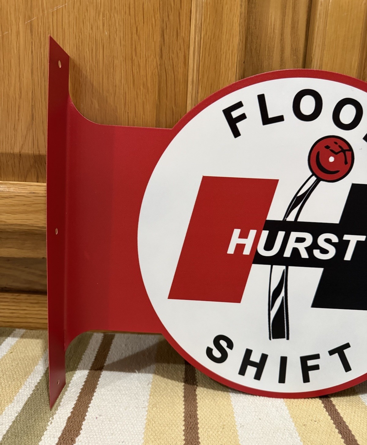 Hurst Floor Shifter Flange Sign Gas Oil Parts Garage Vintage Style Wall Decor