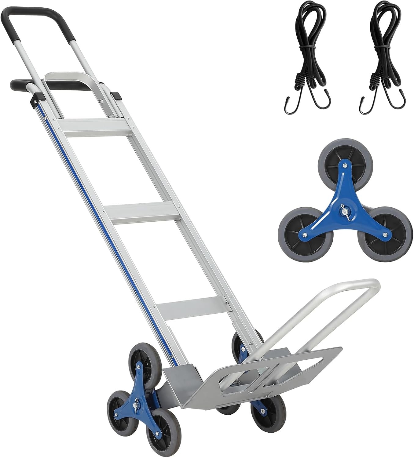 600 lbs Stair Climbing Dolly Cart Heavy-Duty Stair Climber Hand Truck 6 Wheels