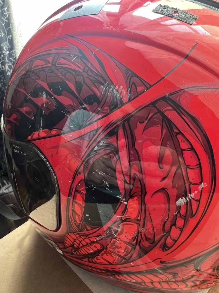 Icon Speedfreak Red Motorcycle Helmet