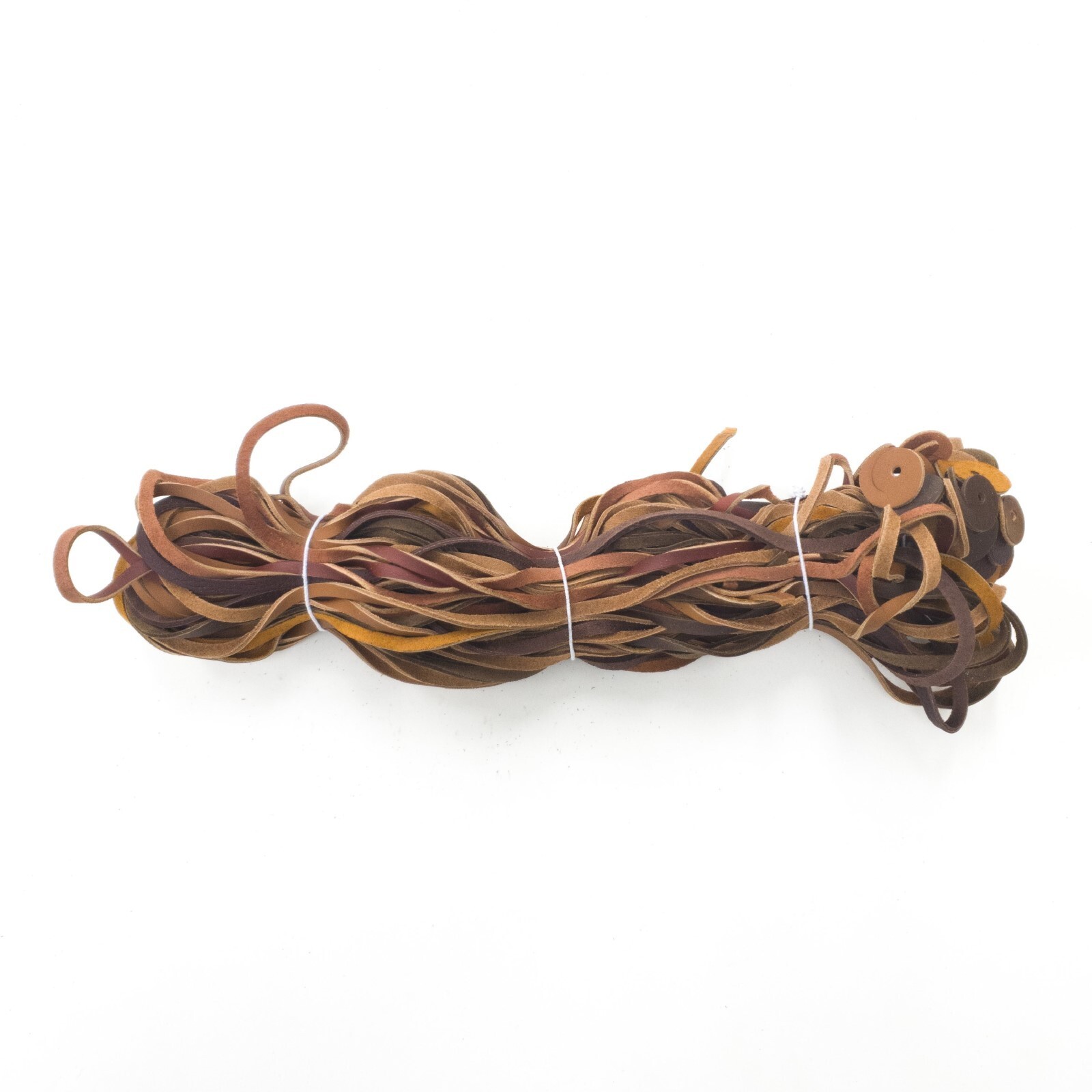 Earth Toned Color Craft Oil Tanned 25 Lace Bundles 72" x 1/4" Farmers Bundle