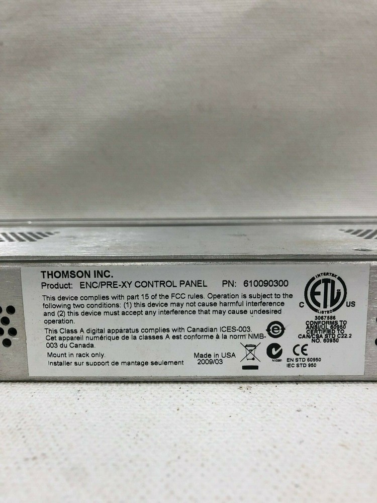 Grass Valley 610090300 Universal XY Control Panel