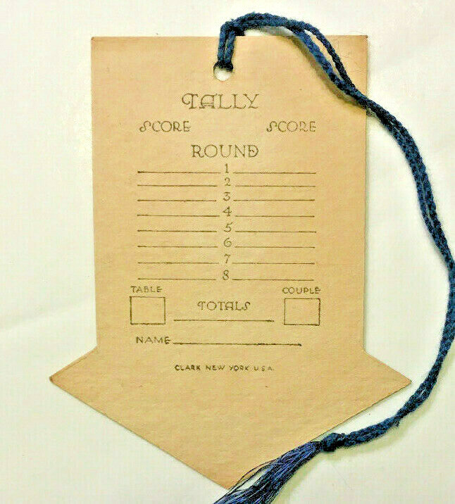 Unused Vintage Bridge Tally Christmas Bulbs Ordiments Clark