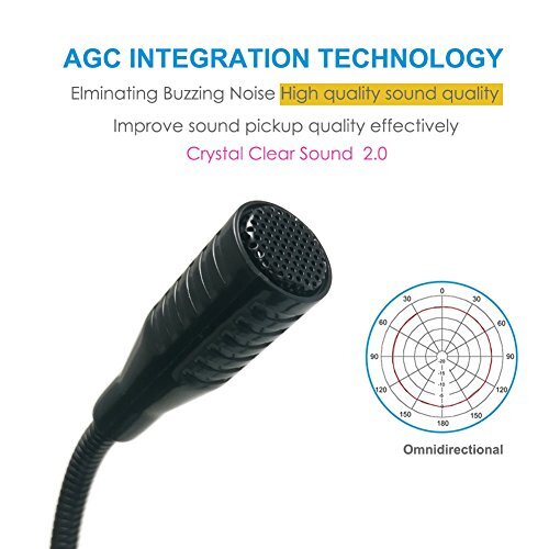 USB Computer Microphone w/Mute Button Plug&Play Condenser PS4 Mic LED Indicator