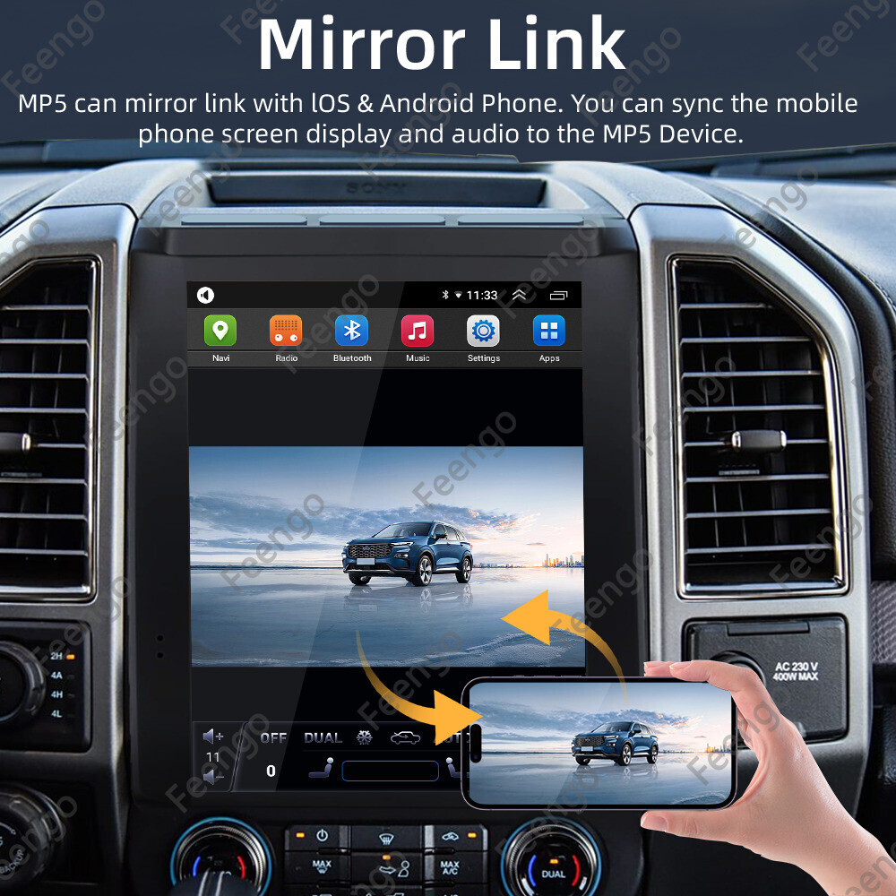 12.1" For Ford F150 2016-2021 Carplay Android 13 WiFi Car Stereo Radio GPS Navi