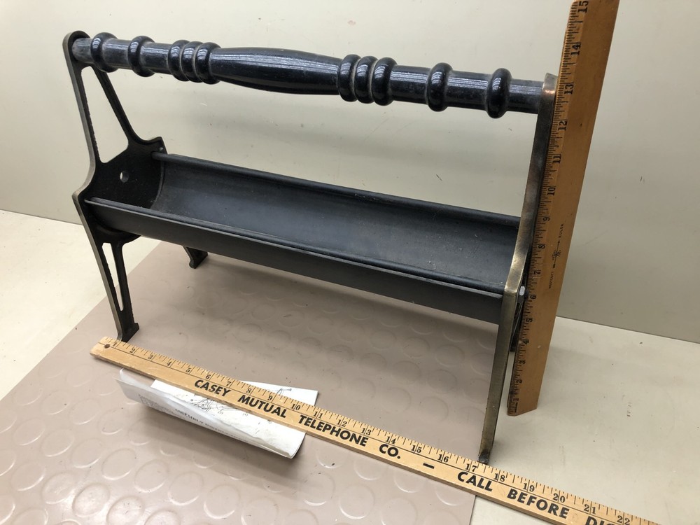 Vintage Cast Iron Newspaper Log Roller Bench Model - Eagle