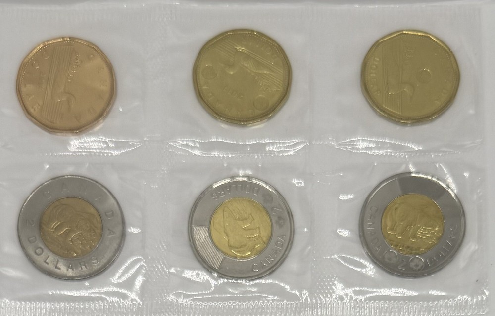 2012 $1 & $2 Circulation Coins & Test Token Set