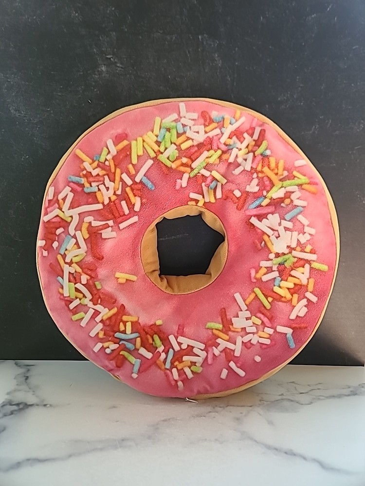 Pink Sprinkle Donut Pillow