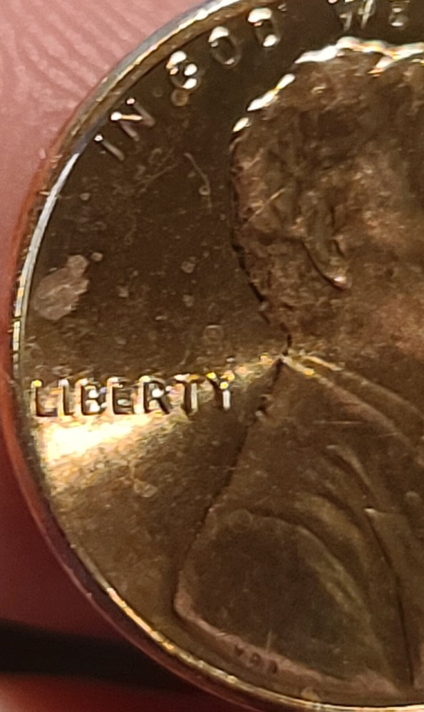 2022 Lincoln Head Shield Penny Obverse Lamination Error No Mint Uncirculated