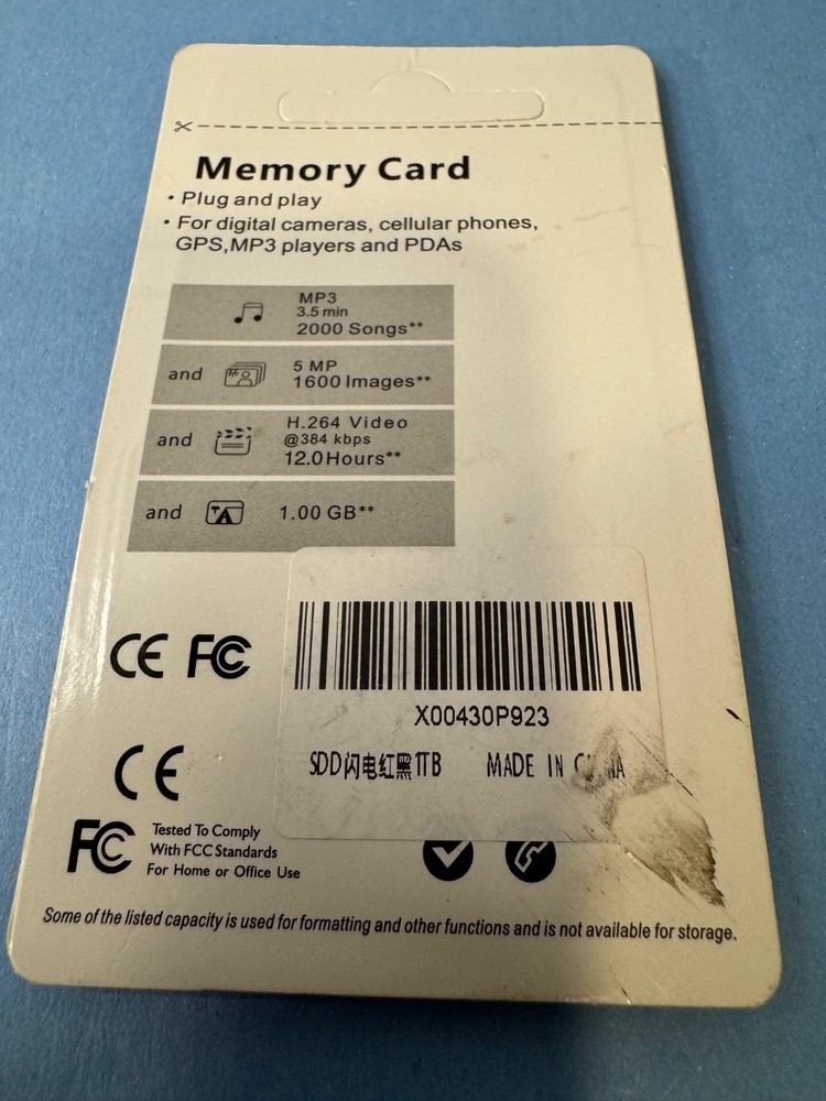 1024 GB MEMORY CARD WITH ADAPTER---SUPER DUODUO