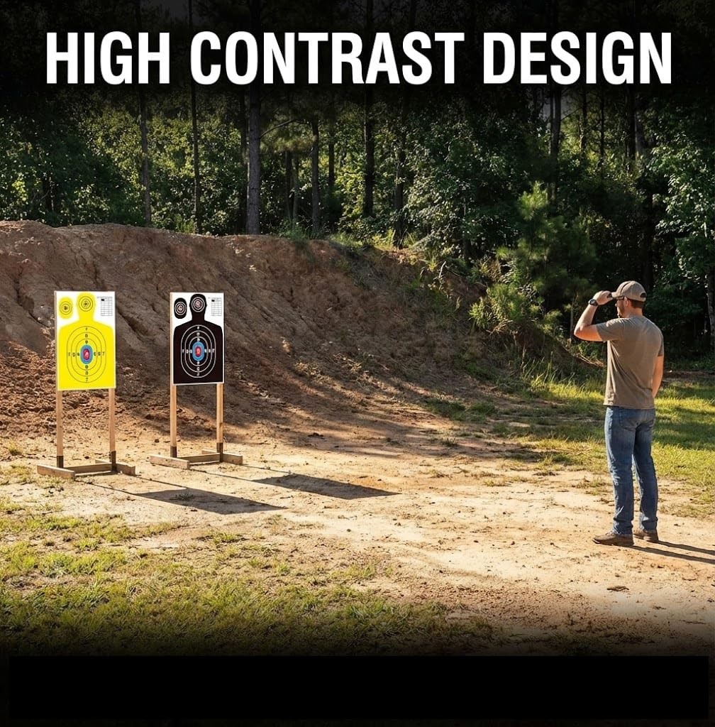 Paper Shooting Targets for Range Bulk 23"×35" Silhouette 12PC, Multicolor