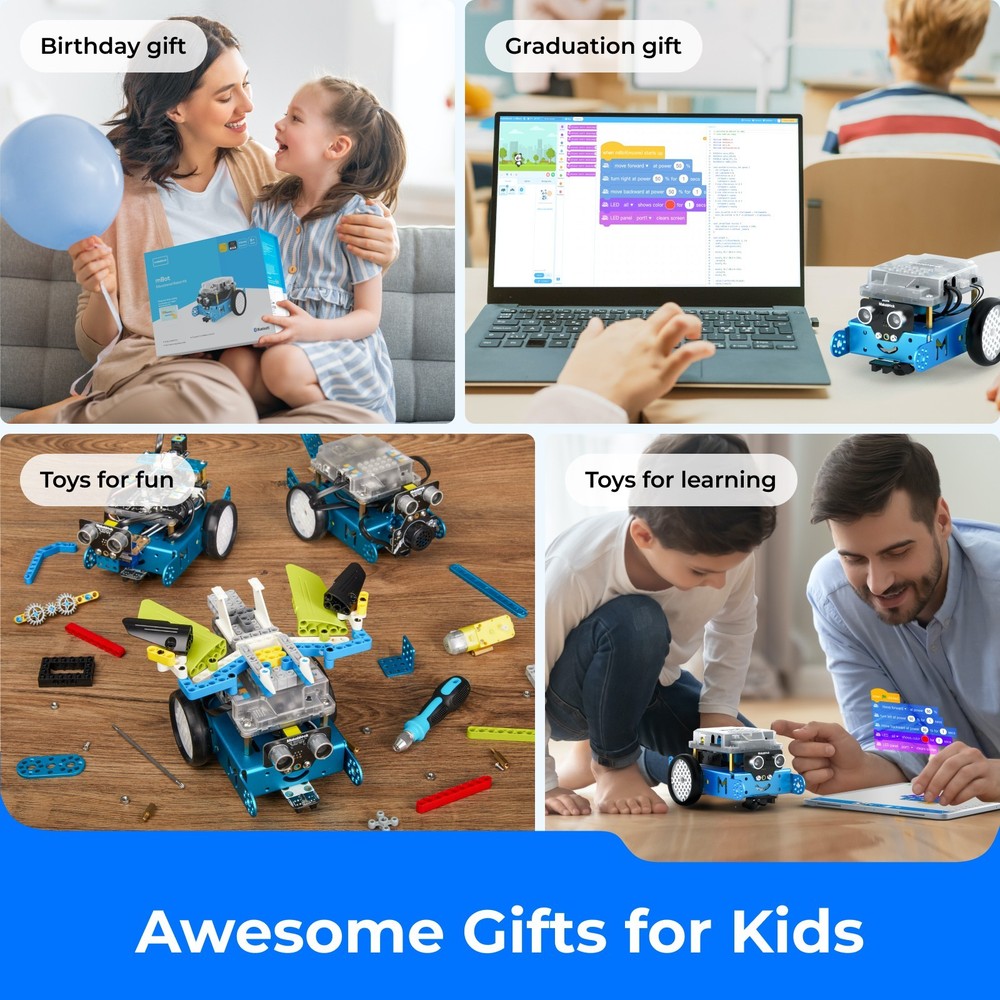 Makeblock mBot Robot Kit for Kids 8-12, Learn Coding with Scratch & Arduino