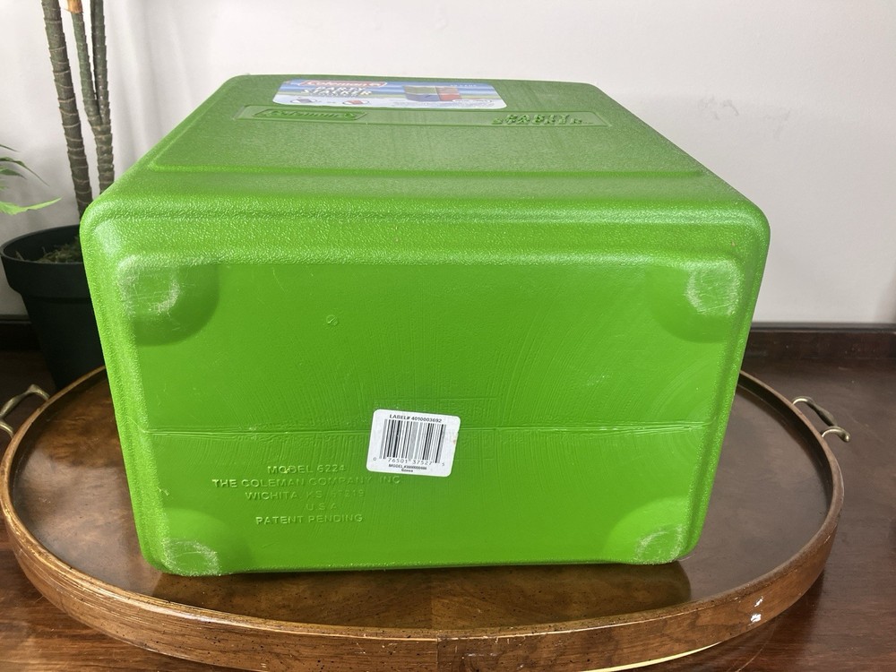 Coleman Party Stacker 20 Can Stackable Cooler Model 6224 Green Flip Top