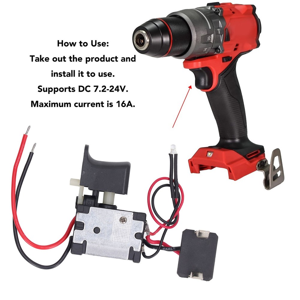 Cordless Drill Trigger Switch Drill Electric Wrench Speed Control Trigger Switch