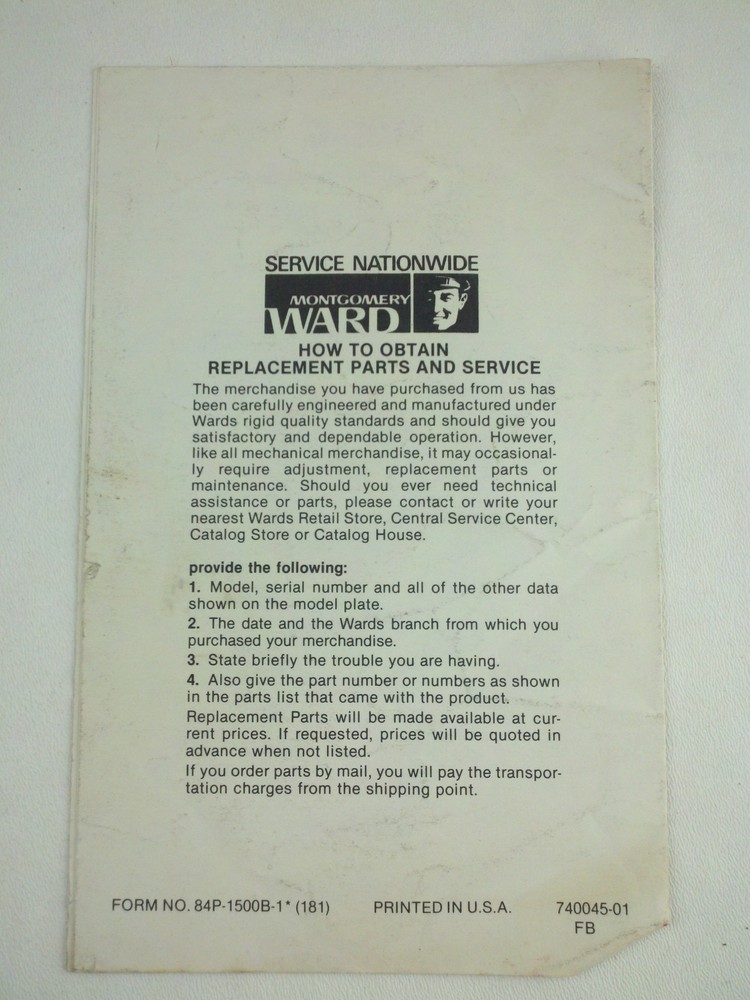 Powr Kraft Variable Speed Reversible Drill Owner's Guide