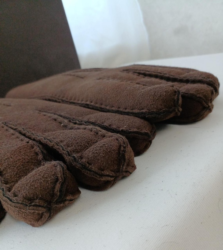 Shearling Gloves With Ugg Tag