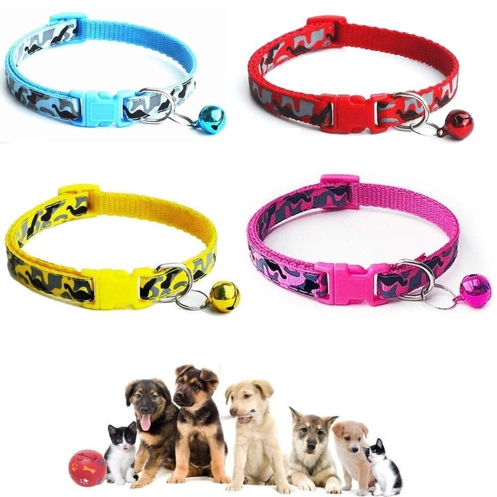 Personalized Camo Dog Collars-Adjustable Lightweight Nylon Pet Collars, Quick...