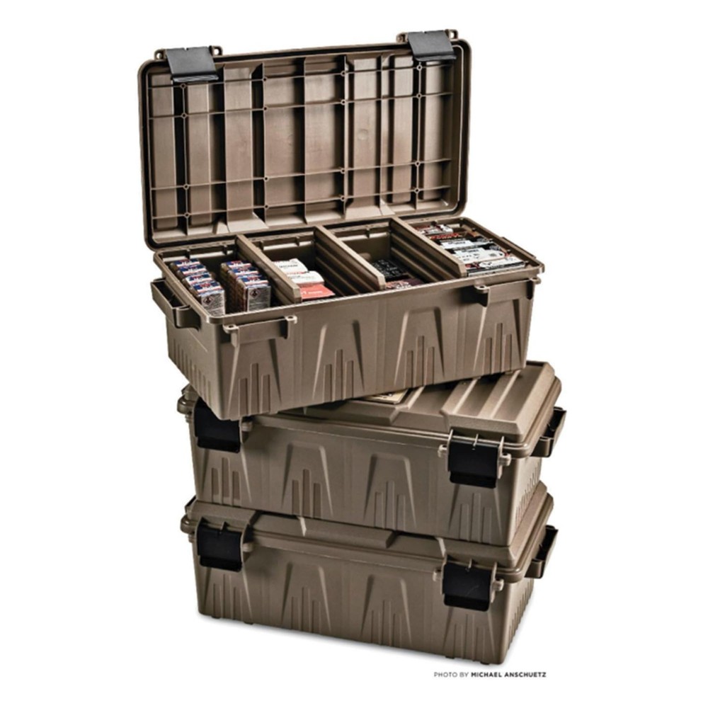 MTM ACDC30, Divided Ammo Crate Utility Box, Water-Resistant, Stackable, Snap Lat