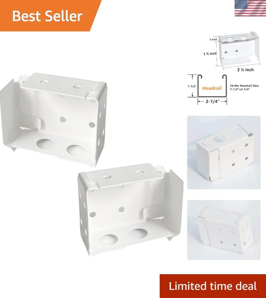 Stylish 2-Pack Low Profile Brackets for Horizontal Blinds - Easy Installation