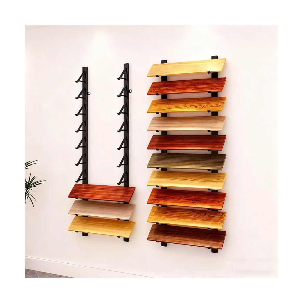 Wall Mounted Floor Tile Storage Rack, 10-Layer Porcelain Sample Display Stand...