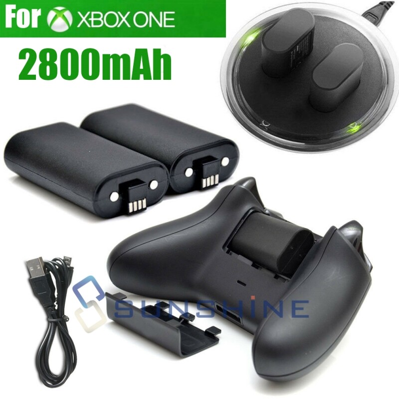 For XBOX ONE Controller Charging Play Dock Station w/ Rechargeable Battery Pack