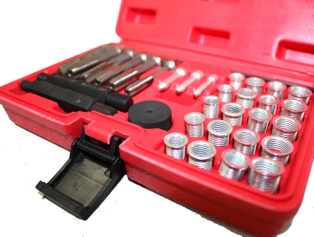33pcs Cylinder Head Glow Plug Tap Thread Re-threading Repair Restore Tool Set