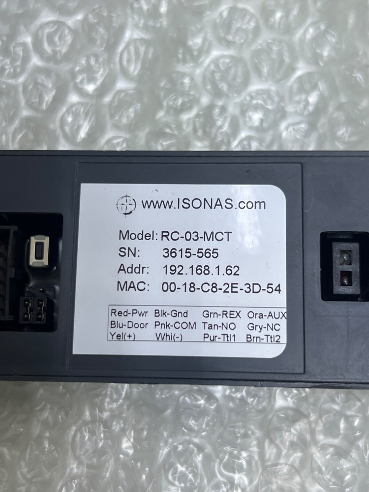 ISONAS PN: RC-03-MCT PowerNet IP Reader-Controller