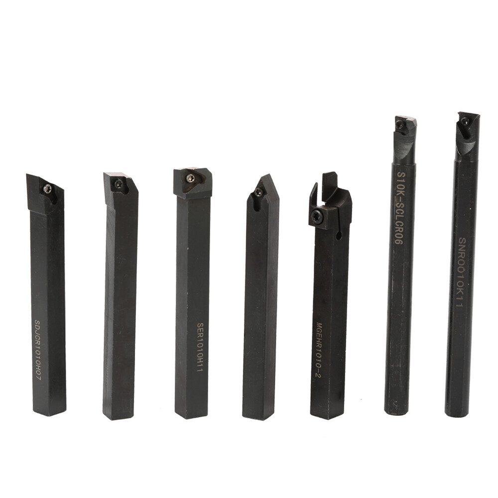 1/2" Lathe Indexable Carbide Insert + Turning Tooling Bit Holder Set N6N1
