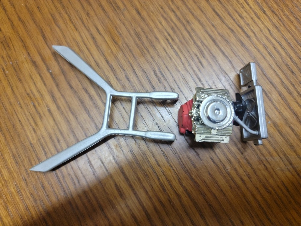 1/24 CHEVY ORANGE RED RACING ENGINE RADIATOR EXHAUST E