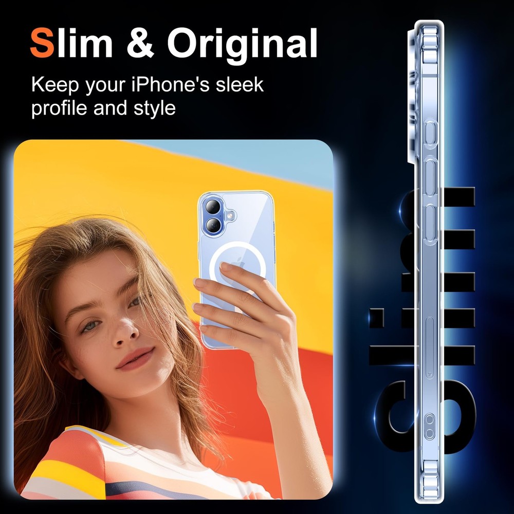 Temdan for iPhone 17 Case Clear with Screen Protector, Transparent