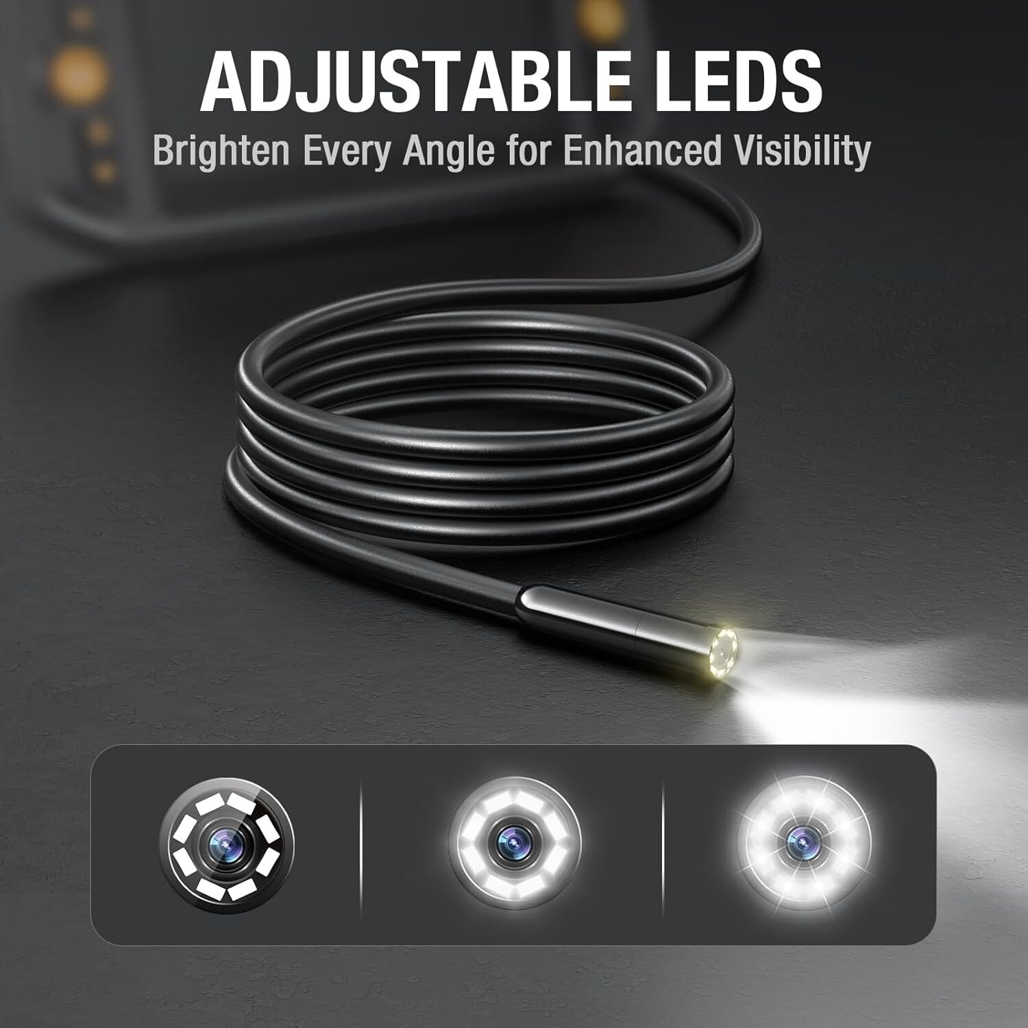 Automotive Endoscope Borescope Inspection Camera 1080P Industrial 4.3inch Screen