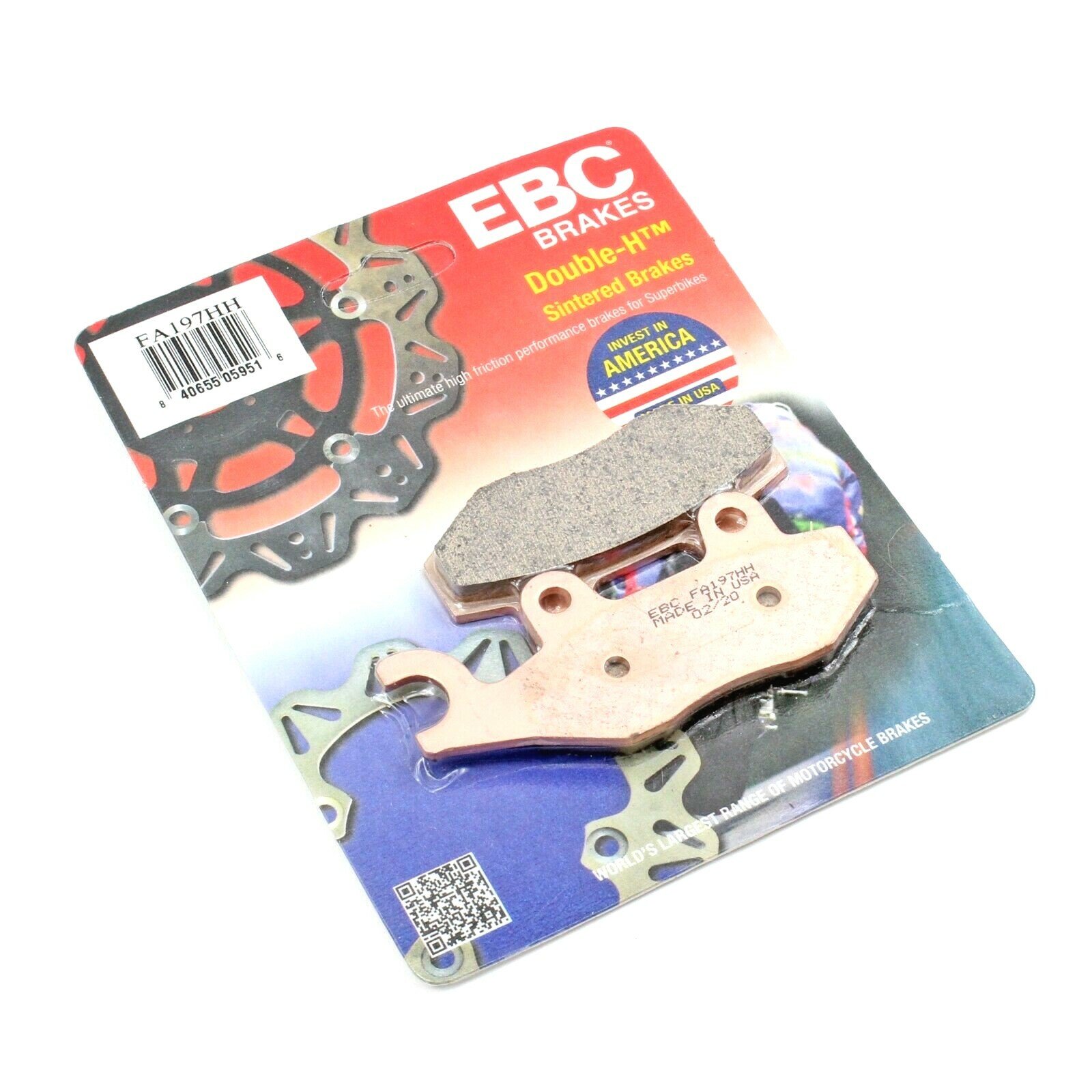 EBC FA197HH Brake Pads - HH Sintered Pads for Motorcycle - 1 Pair