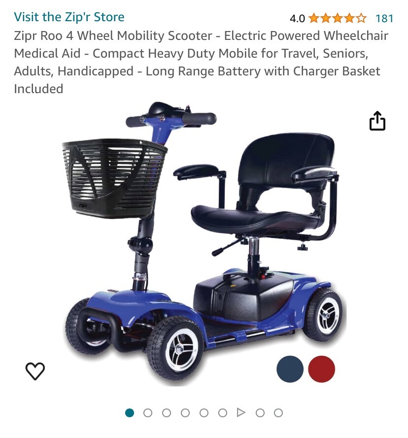 zip r' roo mobility scooter
