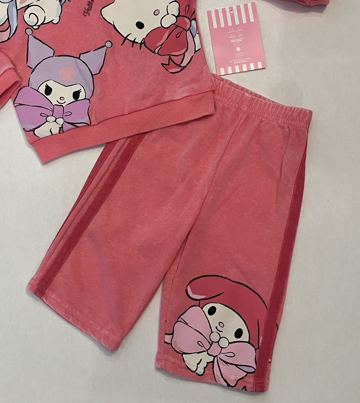 Hello Kitty Baby Girl 6-9 Months Pants Sweatshirt 2 PC Set Cute Pink Outfit New