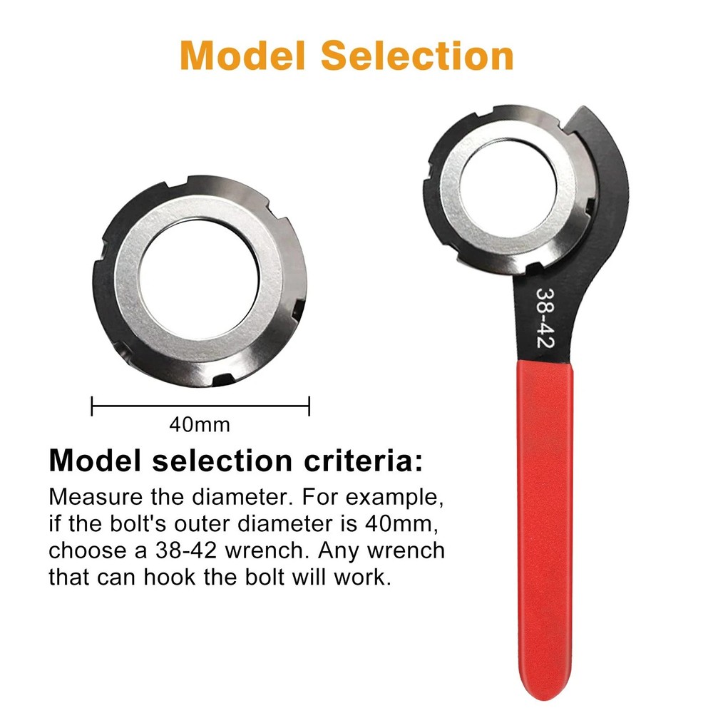 5Pcs Coilover Spanner Wrench Set, C-Shape Shock Spanner Hook Wrench Tools, for S