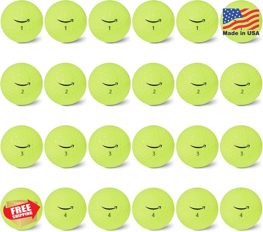 Amazon Basics Core Soft Golf Balls Yellow 24-Pack Low Compression