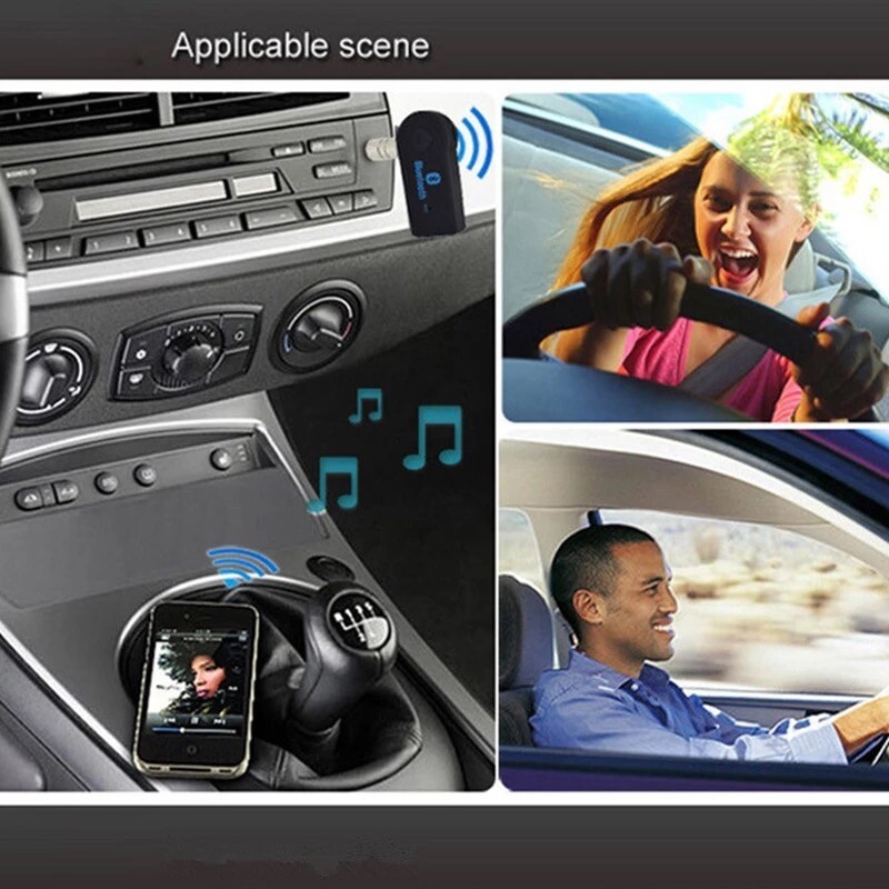 Wireless Bluetooth 3.5mm AUX Audio Stereo Music Car Receiver Adapter A2DP