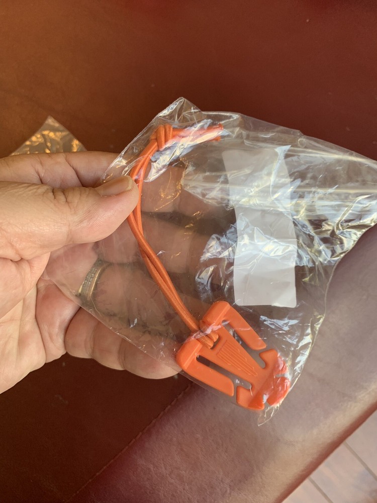 2 Pcs. Molle Web Dominators with Elastic String Tactical Strap Manage Orange